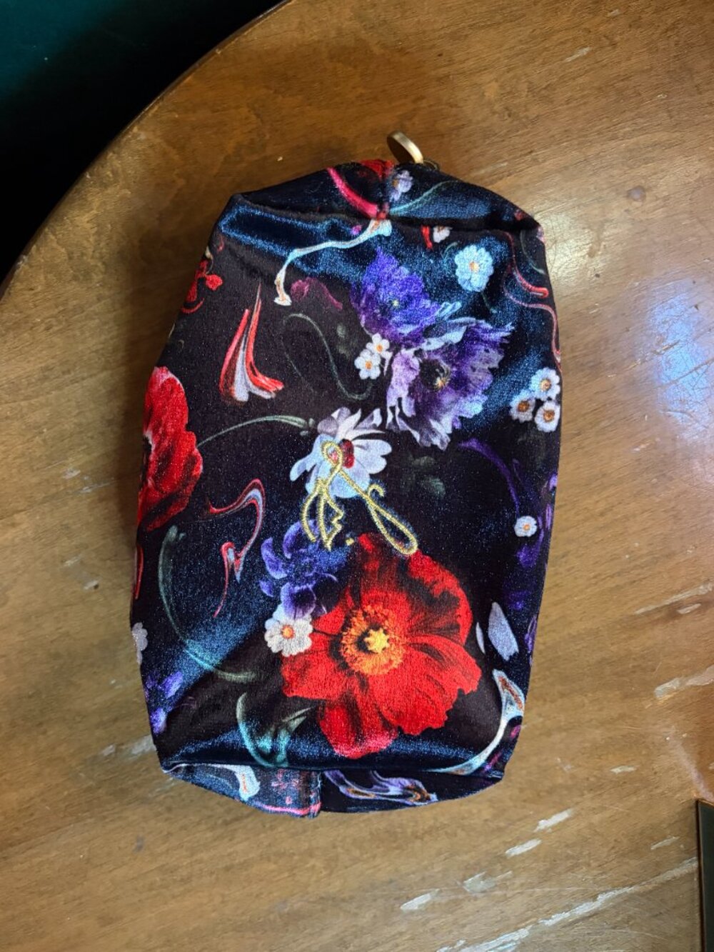 Lisa Eldridge Pink and Floral Velvet Beauty Bags